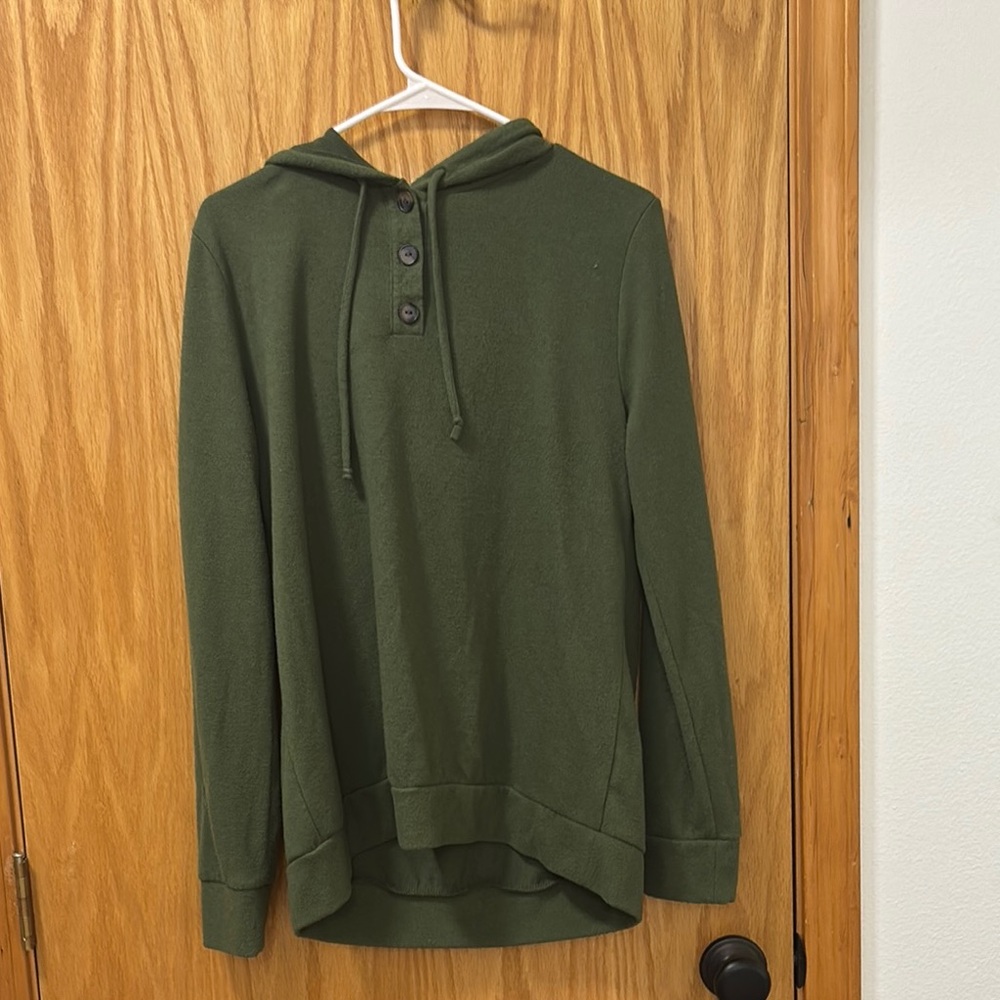 Pink Clover Forest Green Men's Hoodie